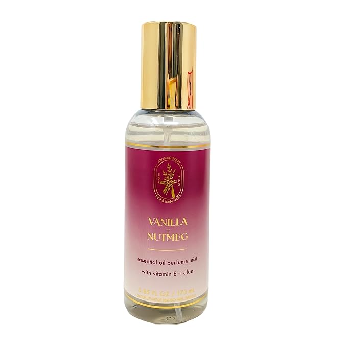 Bath &amp Body Works Aromatherapy Vanilla Nutmeg - Moturizing Body Lotion Essencial Oil Perfume Mist with a Natural Oats Soap