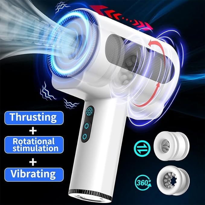 Portable Tool Hair Dryer Shaped Men's Fitness Equipment Smart Rotation Multi-Frequency