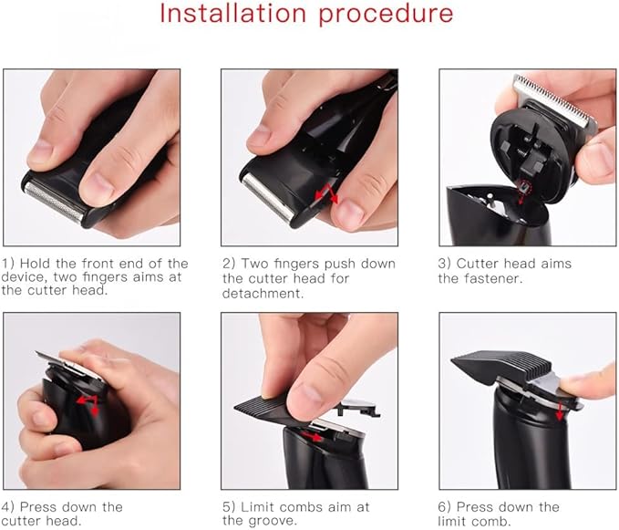 Professional Hair Clippers for Men 3 in 1 Barber Rechargeable Hair Clipper Nose Trimmer Shaver Beard Razor Men Shaving Machine 4 Limit Combs Haircut Grooming