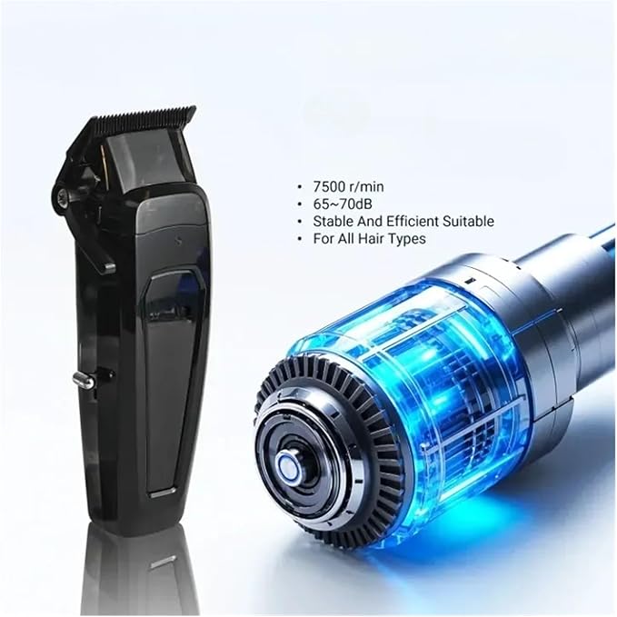 Compatible With BRDCLIP BRD-106 Professional Men's Hair Clipper 7500RPM DLC Blade Hair Trimmer with Base Charger Heavy-Duty Hair Cutting Machine(Green)
