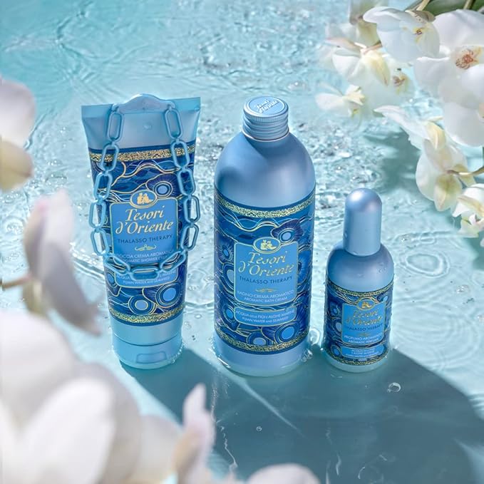 Tesori d'Oriente Bubble Bath for Women Foaming Bath Relaxing Body Wash and Skin Care - 500 Ml/16.91 Us Fl Oz - [Italian Import] (Thalasso Therapy)