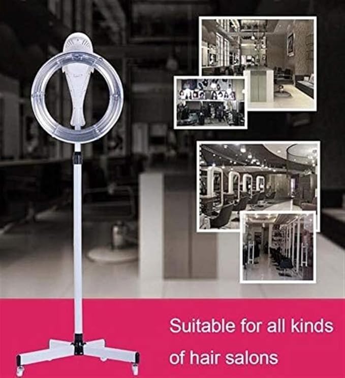 Stand Dry Hood for Hairstyling 950w Hair Dryer with Base and 4 Wheels Steamer for Dyeing and Styling to Barber Salon 60 Min Heat Timer