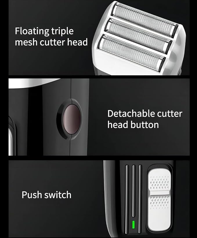 Electric Razors for Men Rechargeable Cordless Foil Shaver for Men - 3 Blades Smooth and Precise Shave