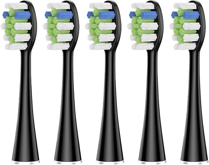 5 Pcs/10 Pcs Replacement Brush Heads Compatible for Electric Toothbrush(5 pcs BK)