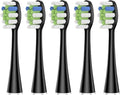 5 Pcs/10 Pcs Replacement Brush Heads Compatible for Electric Toothbrush(5 pcs BK)
