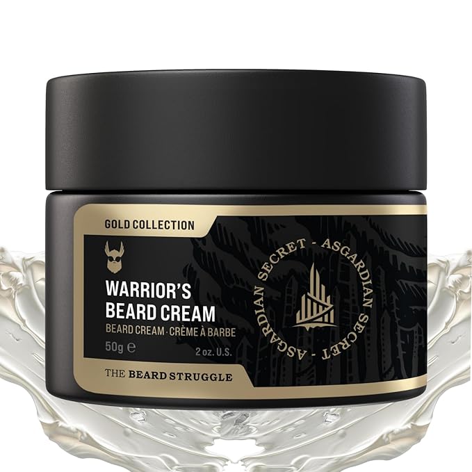 Beard Cream by Beard Struggle-Asgardian Secret Moisturizer&ampSoftener for Men-Hydrated with Avocado &amp Jojoba Oils-Beard &amp Mustache Growth Cream 50g