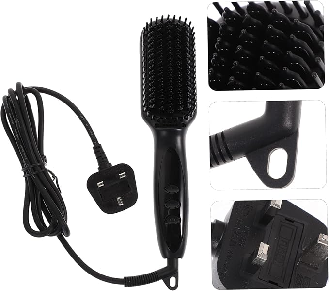 Beaupretty Electric Beard Straightening Brush Temperature Settings for Men Hair and Beard Styling Multi-Functional Heated Comb for Smooth Sleek Results