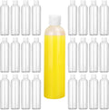 25 Pack 8 oz Plastic Bottles with White Top Caps Clear Empty Bottles Cosmetic Containers for Lotion and Shampoo Cream Travel-Friendly Bottles BPA-Free for Liquids and Personal Care