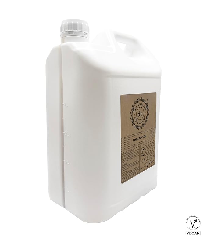 Hand and Body Soap Cleans And Moisturizes Fresh Scent of Rosemary Lemon and Thyme 100% Natural Certified Vegan Product Ideal For Homes and Hotels 5 l
