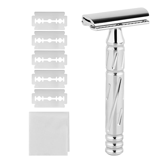 KAMPFE Double Edge Safety Razor Shaver Adopts CNC High-Precision ProcessingWomen and Mens razors for Shaving30-degree Shaving Angled Head (mild+)