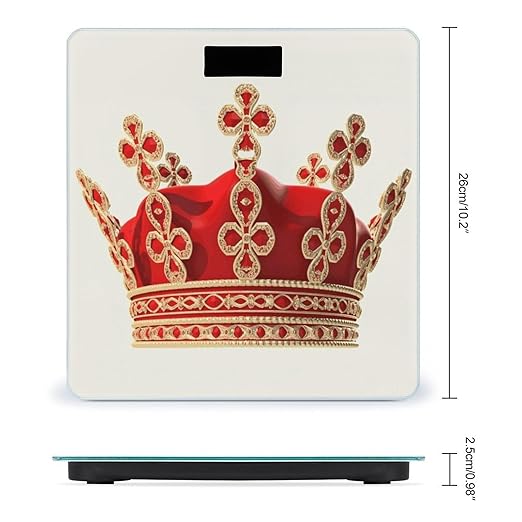 Electronic ScalesRed Crown Print Basic ScalesWireless Electronic Weight ScalePortable Electronic Scale