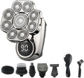 Head Shaver for Men 6 in 1 Beard Shaver 9 Blades Multi Grooming Kit Digital Display Electric Shaver Hair Trimmer Beard Electric Razor Wet Dry Men Facial Shaving Machine