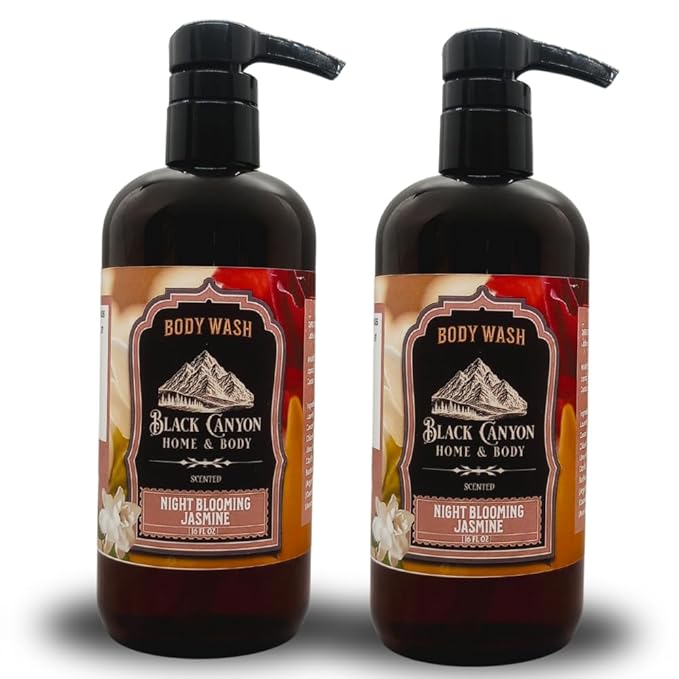 Black Canyon Night Blooming Jasmine Scented Body Wash 16 Oz (2 Pack)