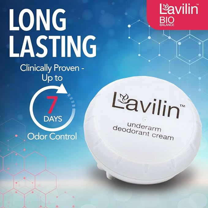 Lavilin Bio Balance Underarm Deodorant Cream Up to 7 Days Odor Free (2 Pack)