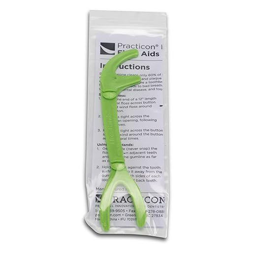 Practicon Floss-Hands Reusable Dental Floss Holder Two Angles at Once Individually Packaged Bulk Pack of 50