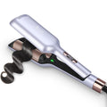 32mm (1.25) Aima Beauty Twins Mermaid Hair WaverAnti-Scald Hair CrimperBeach Wave Curling IronCurling Wand 2 Barrel (Purple) 15S Heats Up for Short/Medium/Long Hair
