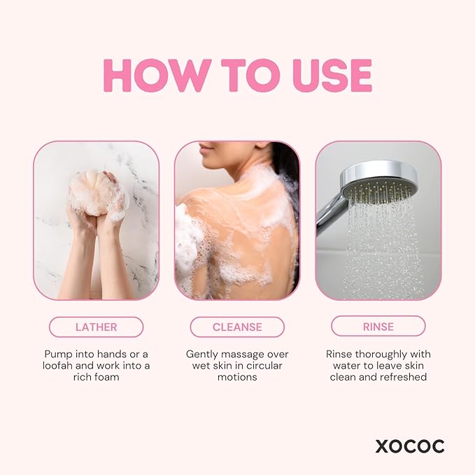 Strawberry Milk Body Wash Gentle Moisturizing Body Wash for Soft Smooth Skin Creamy Foaming Formula with Milk Protein &amp Strawberry Scent For All Skin Types 33.8 fl oz
