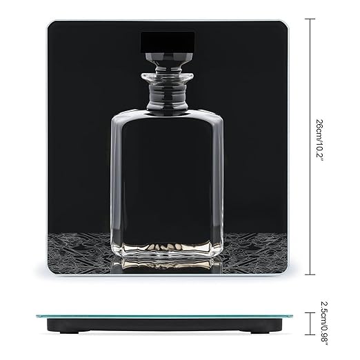 Black Perfume Bottle Scale for Body Weight Smart Scales Digital Bathroom Scale High Precision Weighing Scales with Large Display Weighing Machine for People
