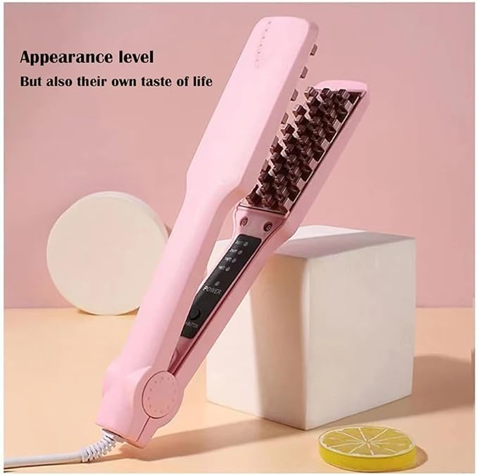 Professional 3D Grid Hair Crimper Volumizer - Ceramic Fluffy Corrugated Curler with 4 Temperature(3UK)