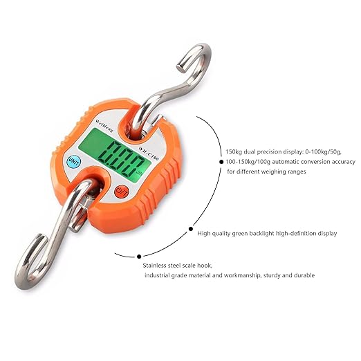 Hoyer Lift Scale for Hoyer Lifts for Home use Simple and Fast Hoyer Lift Scale Maximum Weight 330lb (Color : Orange)