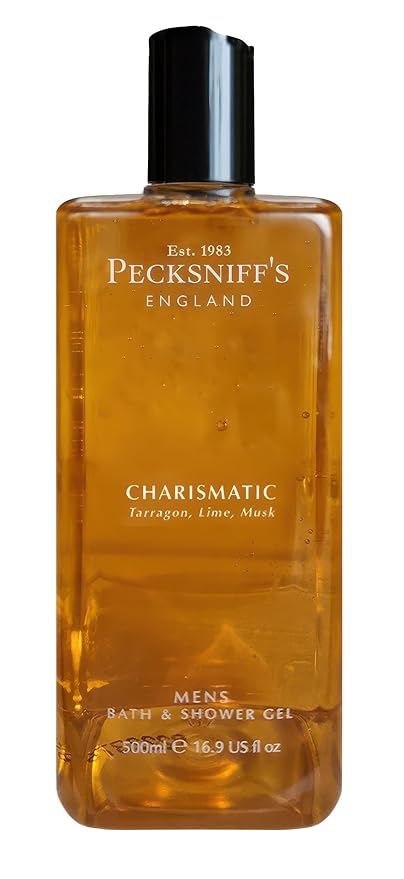 Pecksniff's Men's Luxurious Moisturizing Bath &amp Shower Gel | Premium Cleansing Men's Body Wash | Captivating Fougere Accord Mens Shower Gel | Charismatic Scent | 500ml