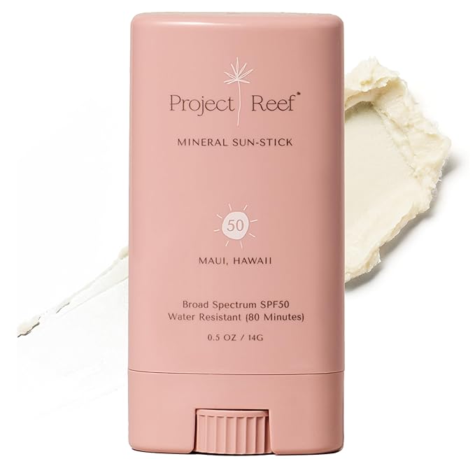 Project Reef After Sun Cooling Lotion &amp SPF 50 Sunscreen Stick Bundle - Reef Friendly Ocean Safe Nourishing Vegan Sunscreen for All Ages No White Residue Sustainable Packaging