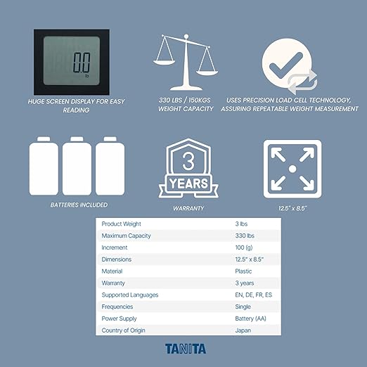 TANITA BC-401F - Japan Technology - FitScan Travel Scale - Compact Digital Body Composition Monitor with Bluetooth and Health Tracking - Compact &amp Travel-Friendly