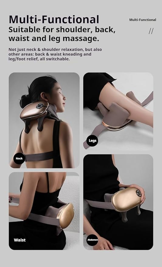 Cordless Neck Massager Neck and Back Massager for Pain Relief Deep Tissue Shiatsu Shoulder Massager for Pain Relief Back Massager with HeatBirthday Ideas for Dad Mom