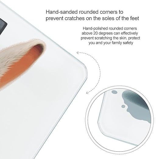Cry Rabbit Digital Bathroom Scale for Body Weight with High Precision Digital Weighing Scale with BMI Clear LCD Display and Step-On Measures Weight Up to 180kg
