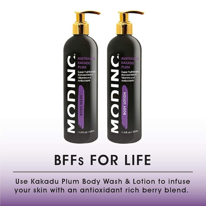 Modinc Luxury Body Wash Australian Kakadu Plum Formula Super Fruit Extracts Blended Rich in Vitamins and Antioxidants Vegan Cruelty Free Pump 11.5 Ounces