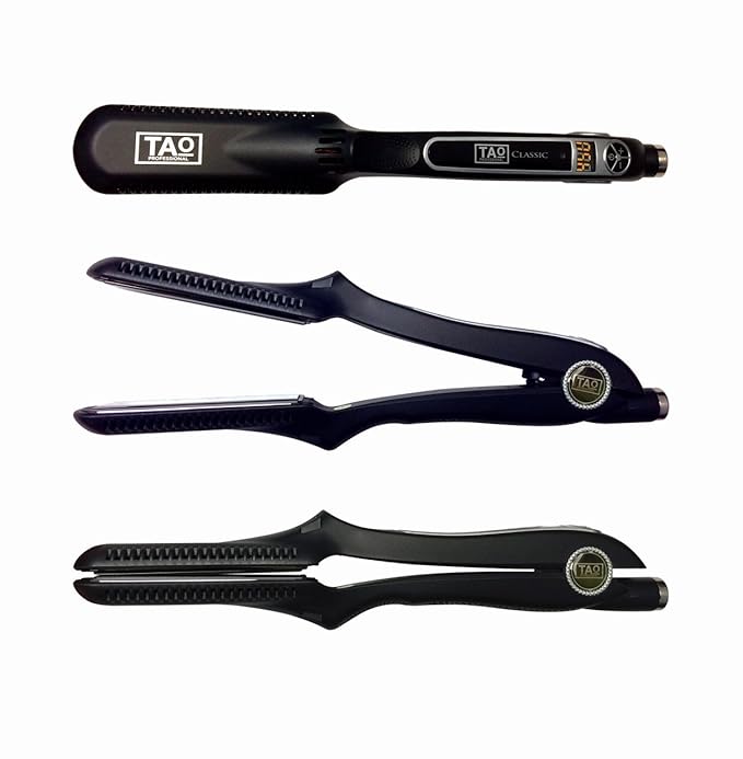 TAO Pro - Nano Titanium Plate Hair Straightener - Styling Iron with Digital Controls - Dual Voltage - Built-in ION Generator - Lifetime Warranty- Heats to 450 degrees