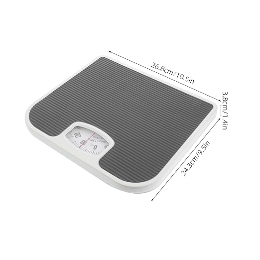 TEHAUX Mechanical Bathroom Scale Accurate Analog Dial Body Weight Scale Gray for Home Health Monitoring