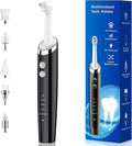 Tooth Polisher Rechargeable Teeth Polisher for Daily Cleaning Whitening and Polishing Electric Dental Teeth Polishing with LED Light 5 Brush Heads 5 Speed Modes Waterproof