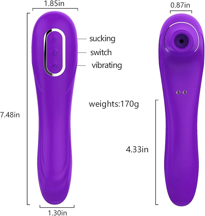 Golden Glow Luna Personal Massager Luna Pro Age Massager Waterproof USB Rechargeable (Purple)