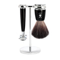MÜHLE RYTMO Black 3-Piece Black Fibre Safety Razor Shaving Set