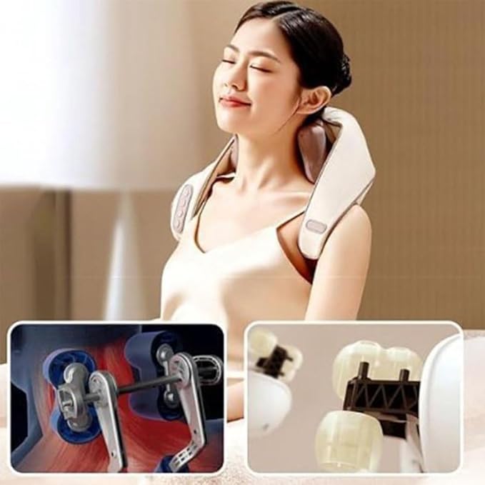 Goletsure Neck and Shoulder Massager Shiatsu Neck and Back Massager with Heat Deep Tissue 5D Kneading Pillow Simulated Manual Massage
