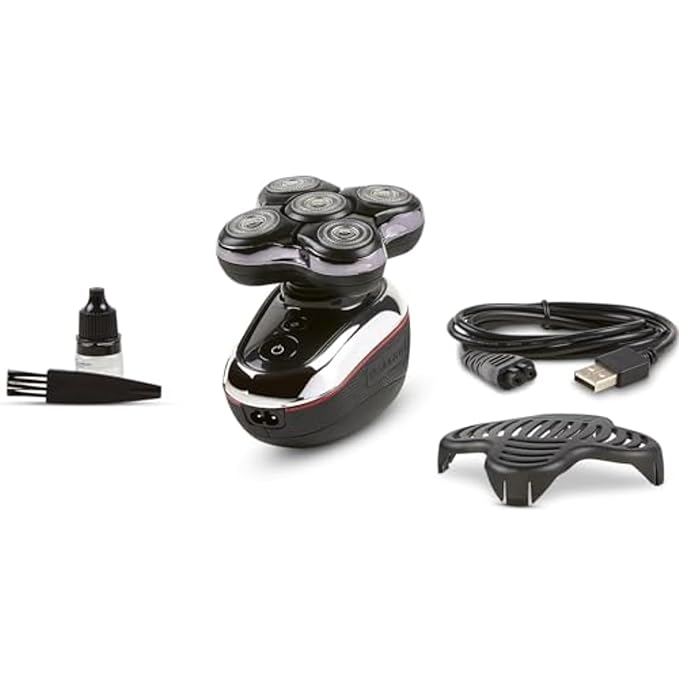 Remington Balder Boss Electric Razor for Head XR7120 - Premier Wet/Dry Bald Head Shaver Japanese Steel Blades Cordless Rechargeable Effortless Head Shaving with Precision Dual Track Heads