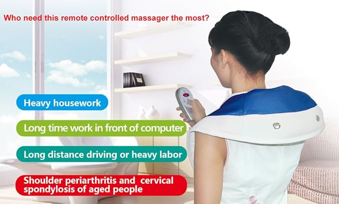 Carepeutic Remote Control Deluxe Neck and Shoulder Percussion Massager