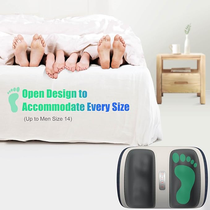 SLOTHMORE Shiatsu Foot &amp Calf Massager with Compression &amp Heating Deep Tissue Kneading Improves Circulation Helps Plantar Fasciitis for Foot Calf Arms Fit Up to Size 14