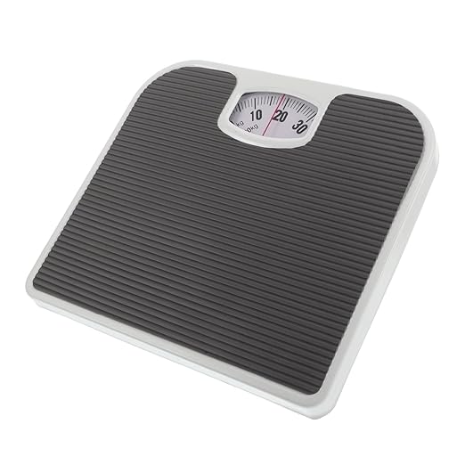 Mechanical Bathroom Scale Gray Accurate Analog Body Weight Scale for Home Use Tool for Female and Elderly