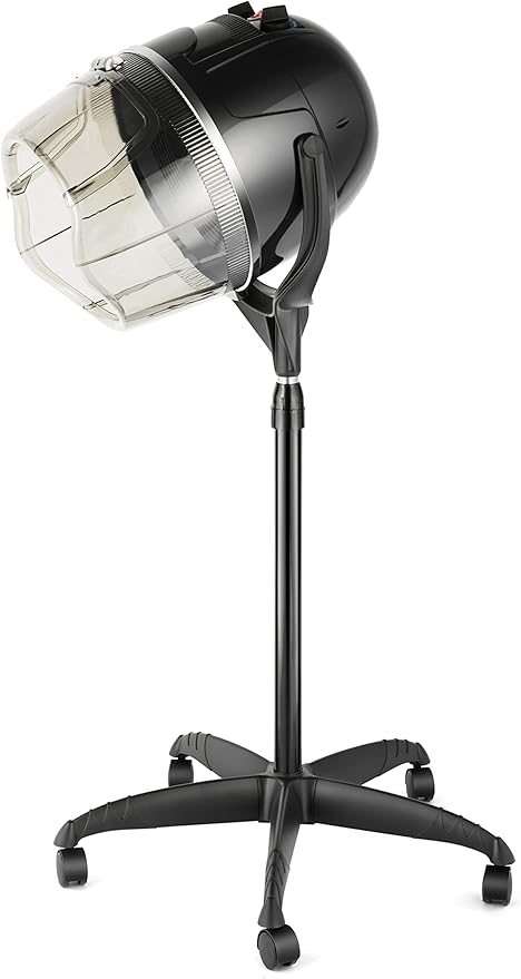 Beautystyle Professional Hair Dryer Stand Bonnet Portable Height Adjustable Hair Dryer Hooded with Rolling Base