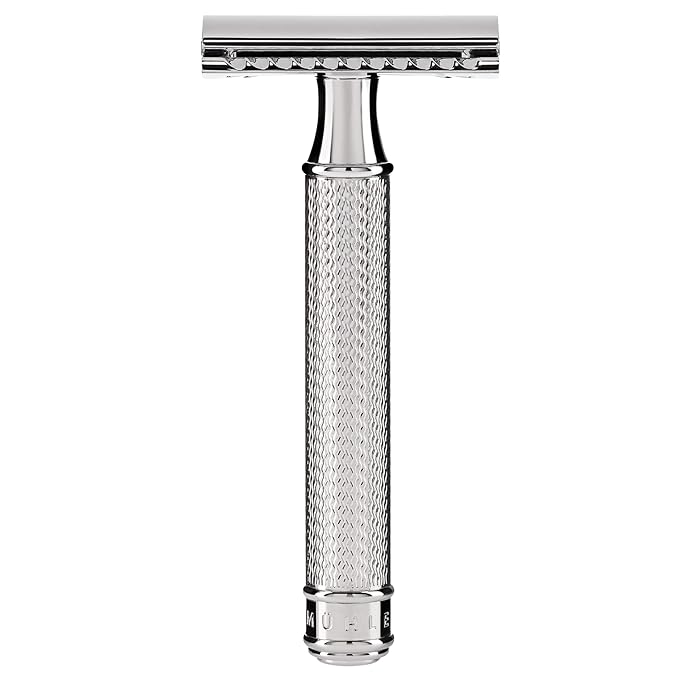 MÜHLE Chrome Silvertip Badger Safety Razor (Closed Comb) Shaving Set - Perfect for Every Day Use Barbershop Quality Close Smooth Shave