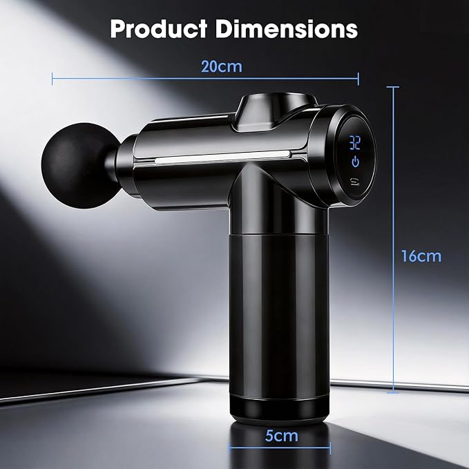 Casablanca Massage Gun Upgrade Deep Tissue Back Massager with 10 Replacement Heads Percussion Massage Guns for Athletes Super Quiet Electric Massager