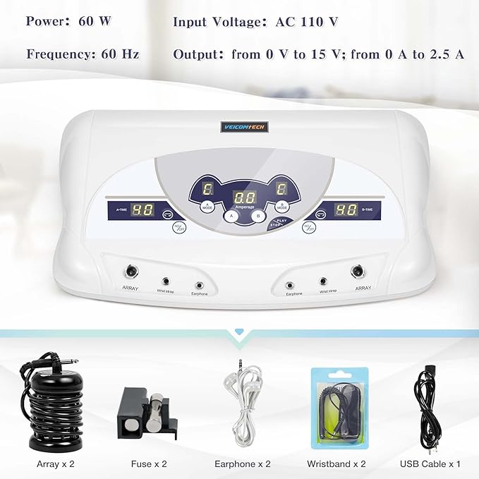 Dual Ionic Foot Bath Detox Machine ion Detox Foot Bath Spa Cleanse System for 2 Users with MP3 Music Player 2 Array 2 Wrist Band 5 Liners