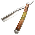 Naked Armor Professional Straight Razor for Men - Shave Ready 7/8 Japanese Stainless Steel Barber Razor - Griflet Straight Edge Razor with Sandalwood Handle Leather Travel Case &amp Gift Box