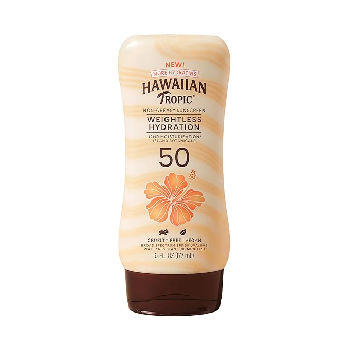 Hawaiian Tropic Weightless Hydration Non-Greasy Sunscreen SPF 50 6 fl oz (177 ml)