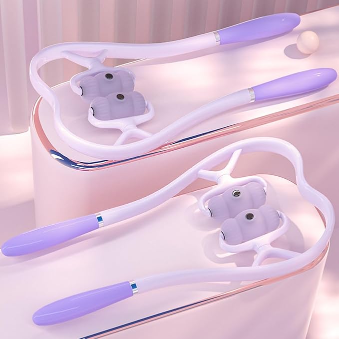 Neck and Back Massager 颈椎按摩器多功能揉捏颈部家用手动夹脖子颈夹器按肩颈滚轮按摩器 Whole Body Roller Massager Roller HomeOffice Body Electric Massagers