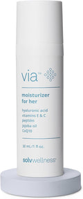 Via by Solv Wellness Vaginal Moisturizer Cream for Women Non-Hormonal Water-Based Made with Hyaluronic Acid Vitamins Peptides Jojoba Oil 30 ml