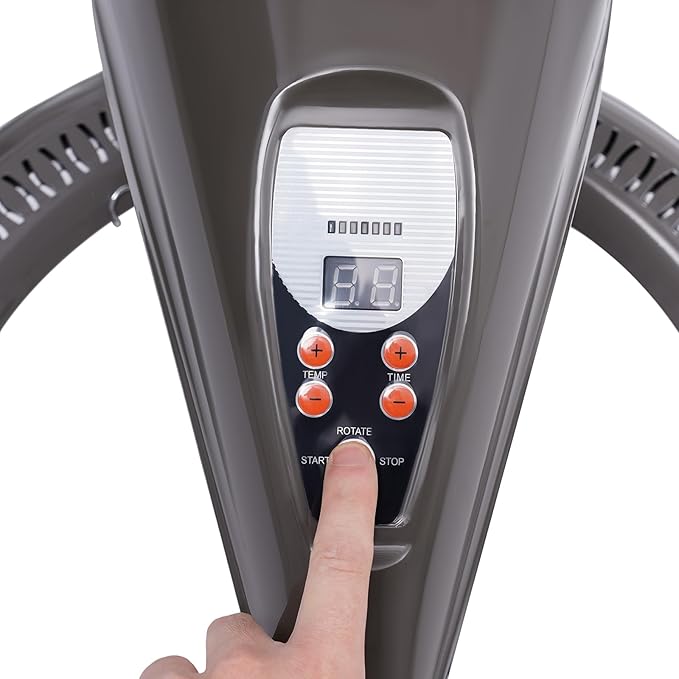 Orbiting Hair Dryer Wall Mount 950W Temperature Adjustable Rotating Wall Mount Hair Color Processor with Timer Professional Infrared Hair Dryer Hair Perming Treatment Machine for Salon SPA (Grey)