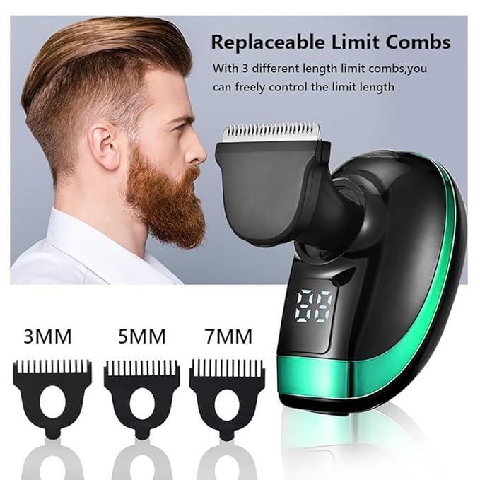 Head Shavers for Bald Men 5 in 1 Multi Grooming Kit Digital Display Electric Shaver Hair Trimmer Beard Electric Razor Wet Dry Men Facial &amp Body Shaving Machine